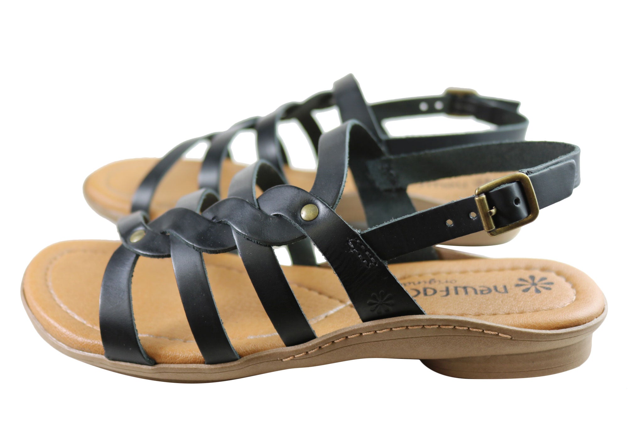 New Face Estella Womens Comfortable Leather Sandals Made In Brazil