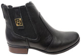 Pegada Carla Womens Low Heel Leather Ankle Boots Made In Brazil