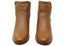 Pegada Lane Womens Mid Heel Leather Ankle Boots Made In Brazil