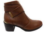 Pegada Valley Womens Mid Heel Leather Ankle Boots Made In Brazil