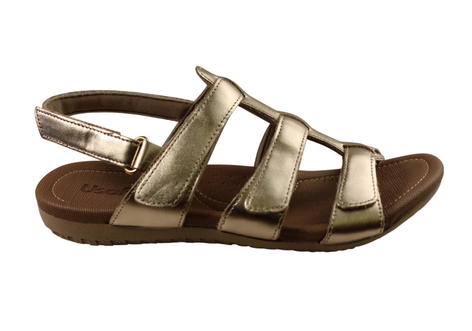 Usaflex Lani Womens Comfort Cushioned Leather Sandals Made In Brazil