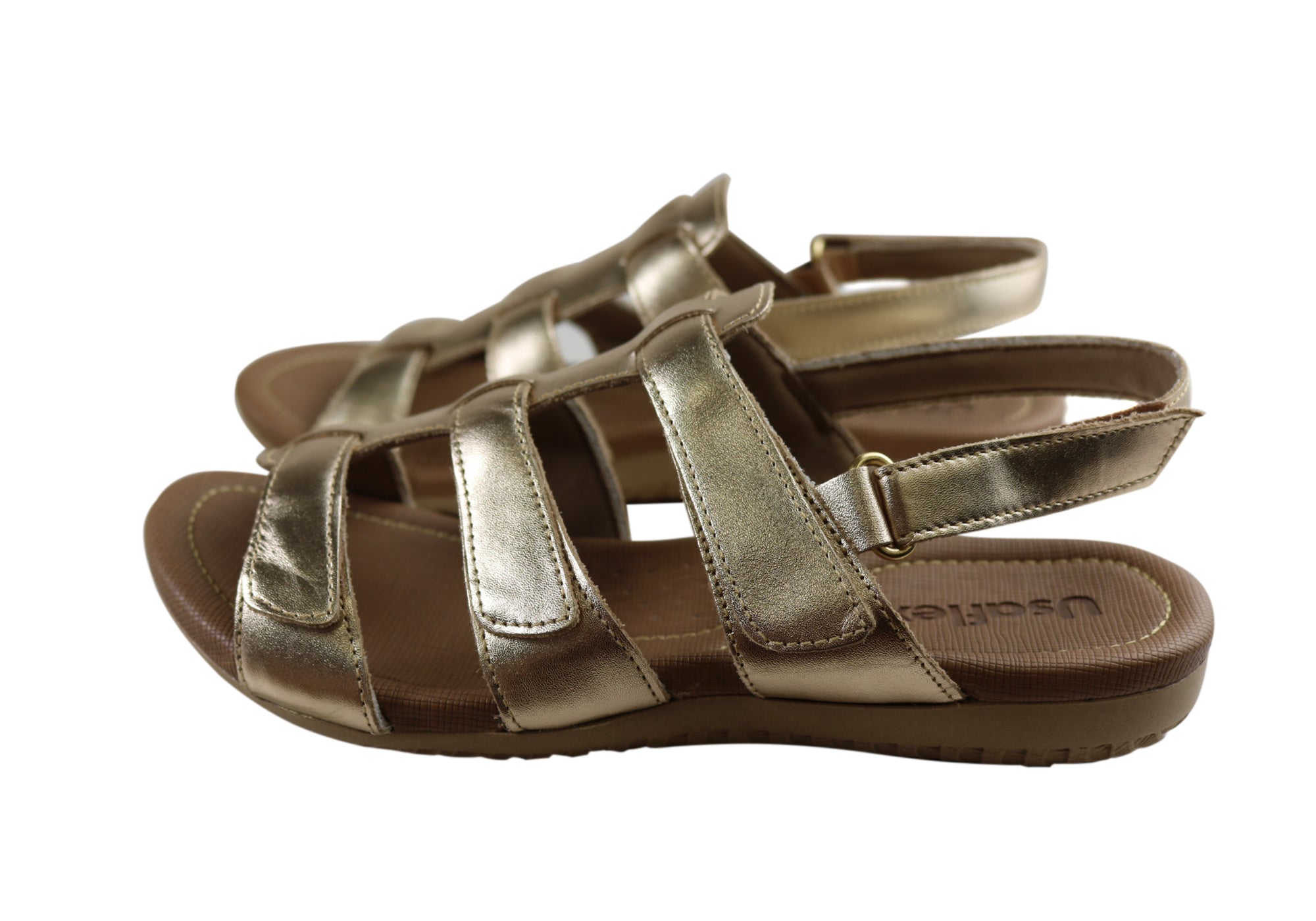 Usaflex Lani Womens Comfort Cushioned Leather Sandals Made In Brazil