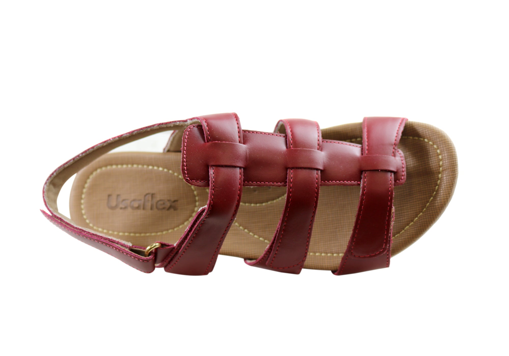 Usaflex Lani Womens Comfort Cushioned Leather Sandals Made In Brazil