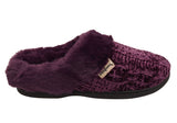 Dearfoams Womens Comfortable Claire Marled Chenille Knit Clog Slippers