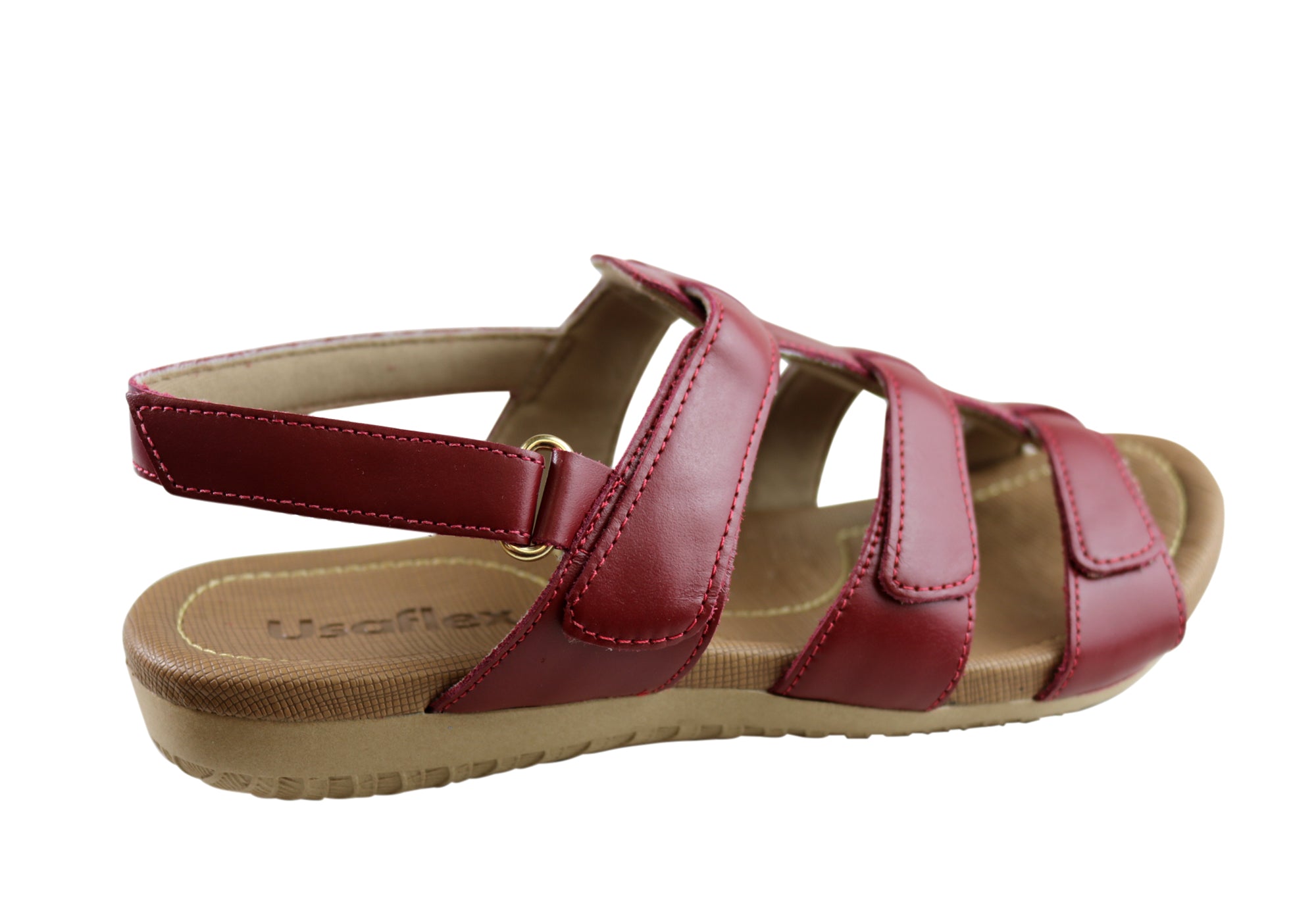 Usaflex Lani Womens Comfort Cushioned Leather Sandals Made In Brazil