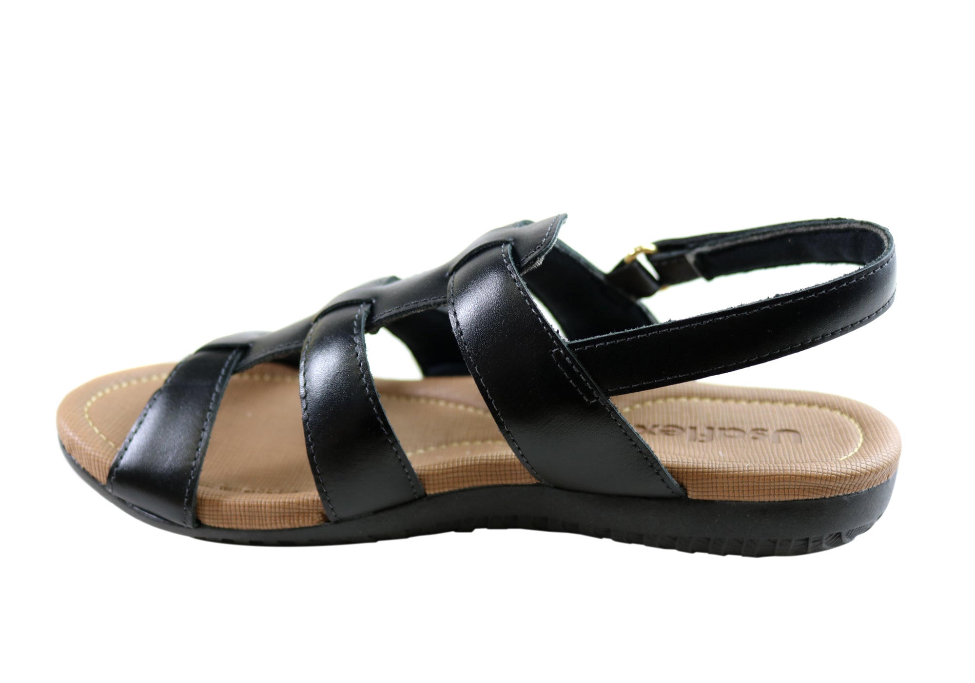 Usaflex Lani Womens Comfort Cushioned Leather Sandals Made In Brazil