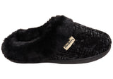 Dearfoams Womens Comfortable Claire Marled Chenille Knit Clog Slippers