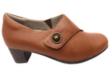Homyped Womens Lush Comfortable Leather Low Heel Wide Fit Shoes
