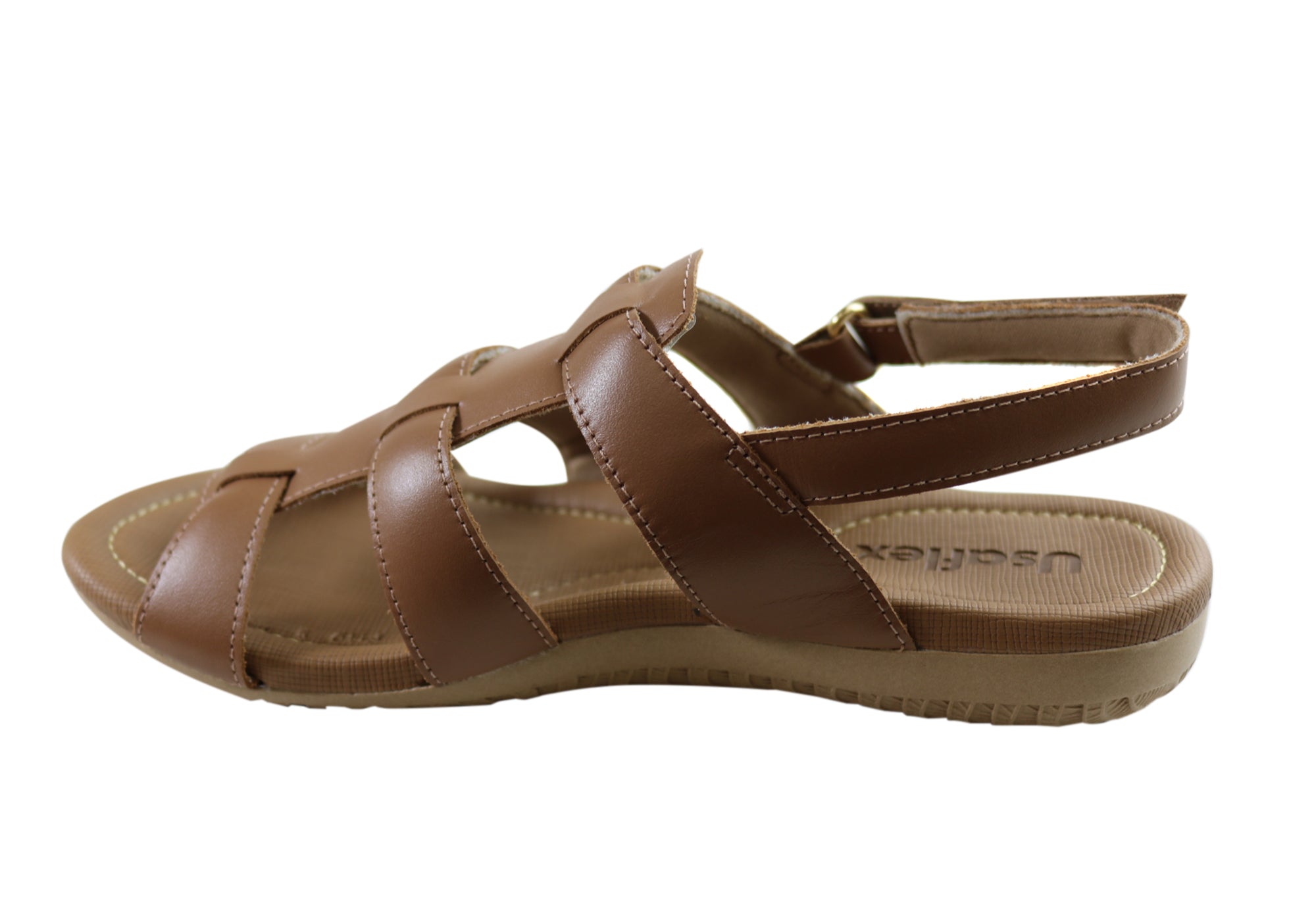 Usaflex Lani Womens Comfort Cushioned Leather Sandals Made In Brazil