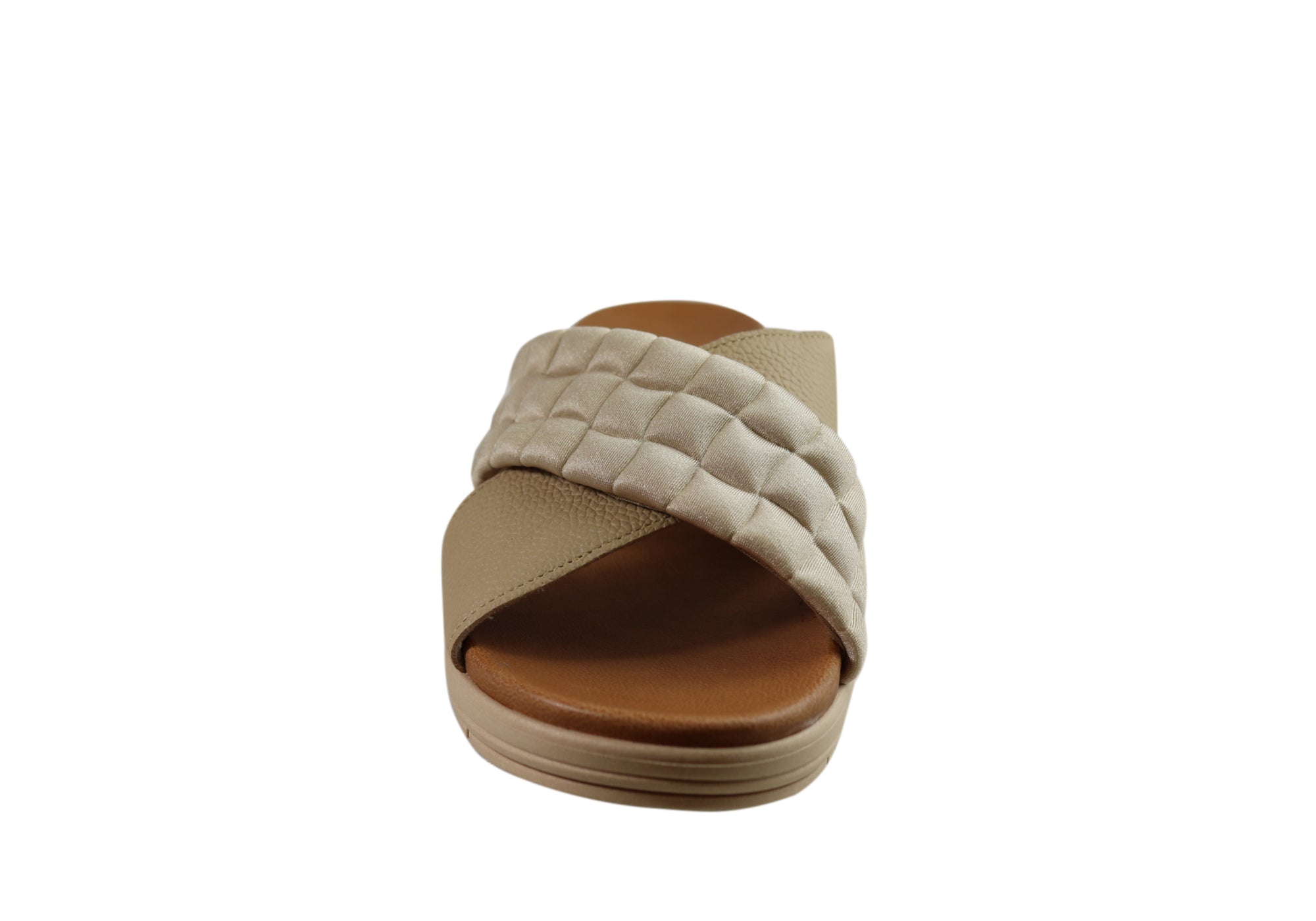 Usaflex Mela Womens Comfort Leather Slides Sandals Made In Brazil