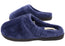 Dearfoams Womens Darcy Microfiber Velour Clog Wide Width Slippers