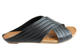 Orcade Dorena Womens Comfort Leather Slides Sandals Made In Brazil