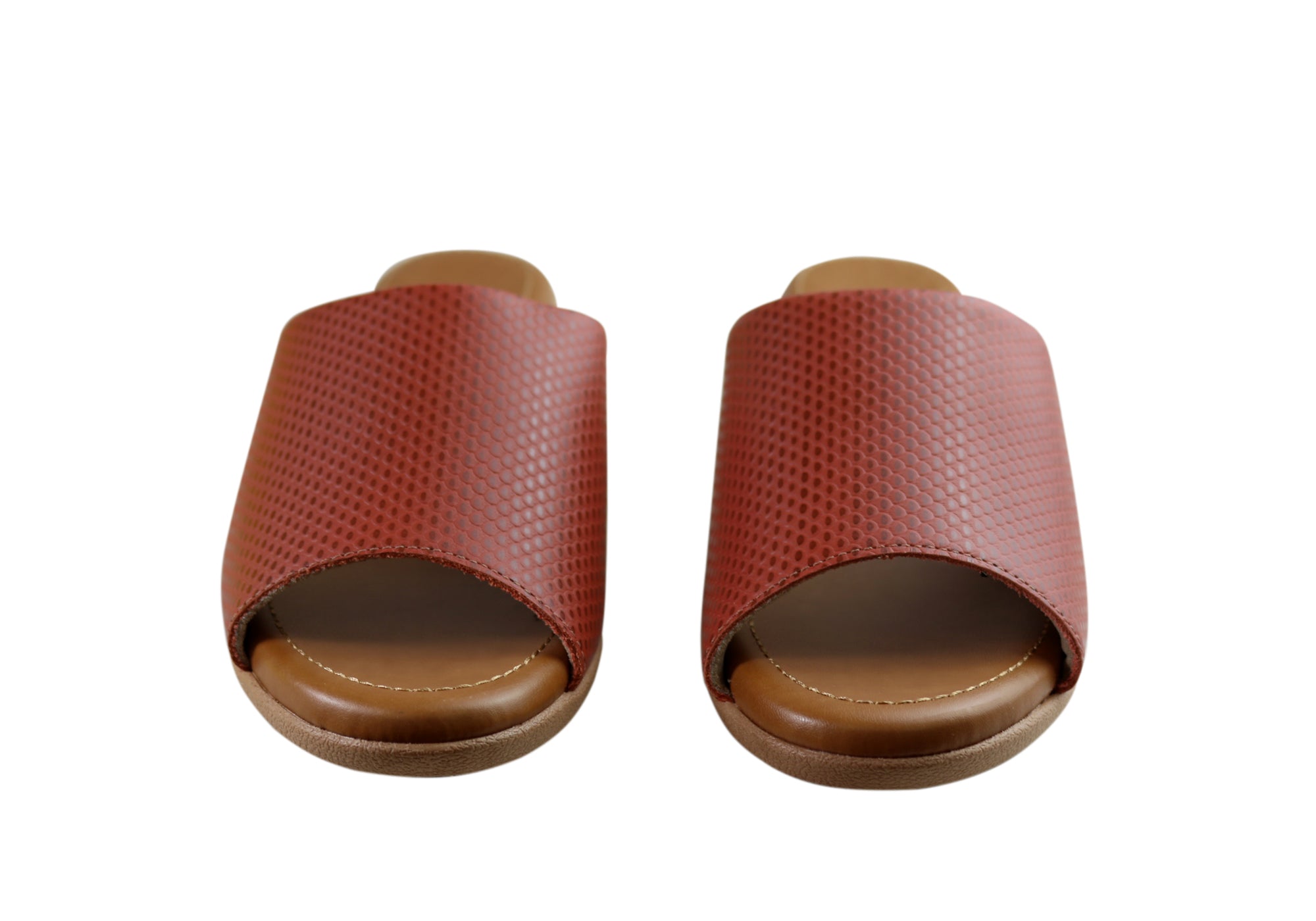 Usaflex Latona Womens Comfort Leather Slides Sandals Made In Brazil