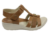 Pegada Tasha Womens Comfortable Leather Sandals Made In Brazil