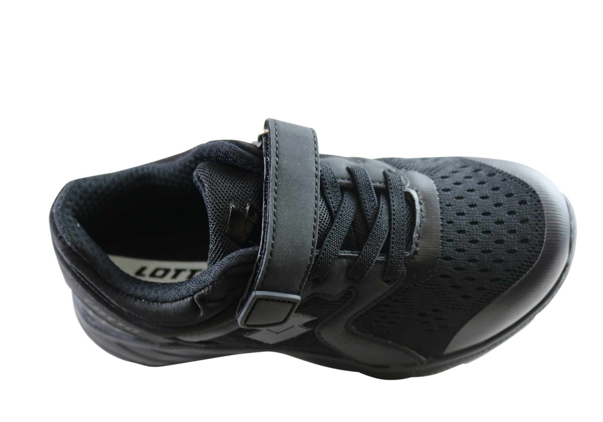 Lotto Triple Black Youth Kids Adjustable Strap Athletic Shoes