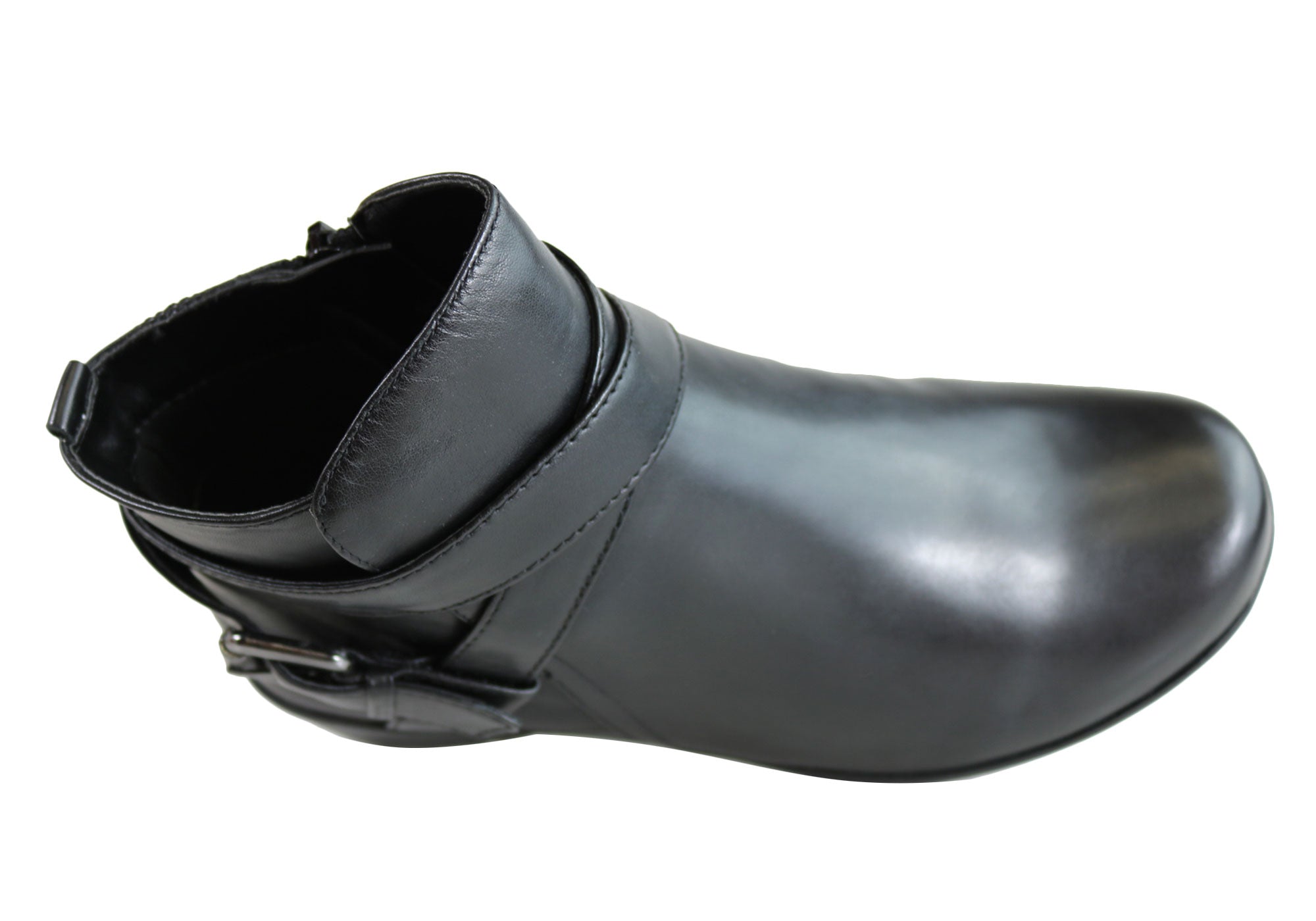 Naturalizer Cassandra Womens Comfortable Leather Flat Ankle Boots