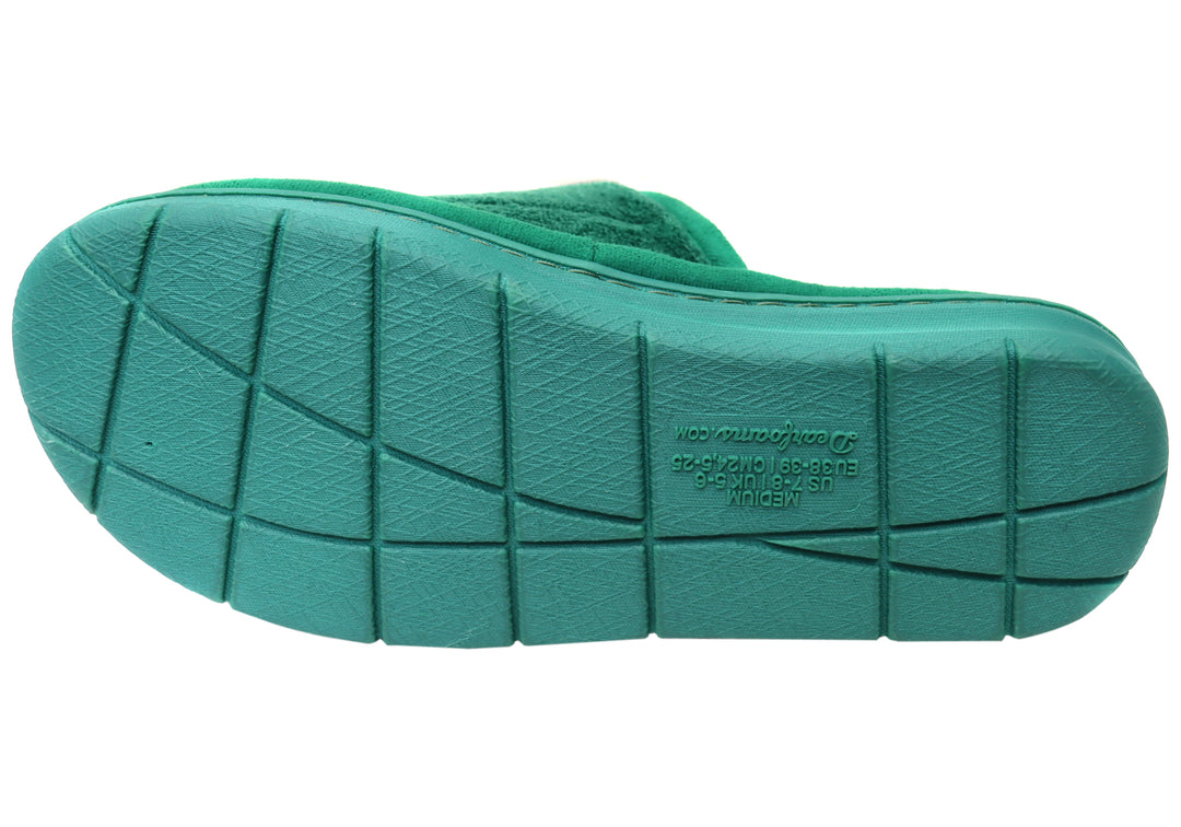 Dearfoams Womens Mickey Terry Adjustable Slide Slippers Brand House