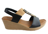 Usaflex Analise Womens Comfort Cushioned Wedge Sandals Made In Brazil