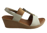 Usaflex Analise Womens Comfort Cushioned Wedge Sandals Made In Brazil