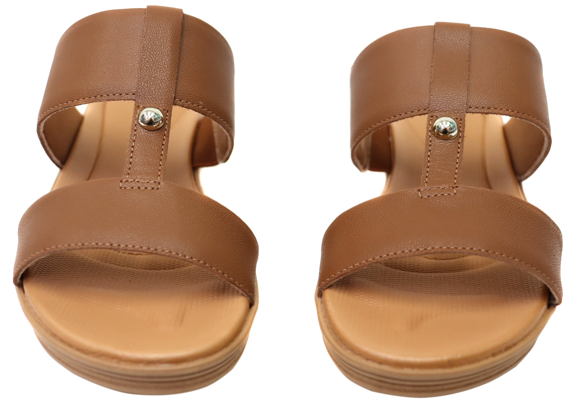 Usaflex Solae Womens Comfortable Brazilian Leather Slides Sandals