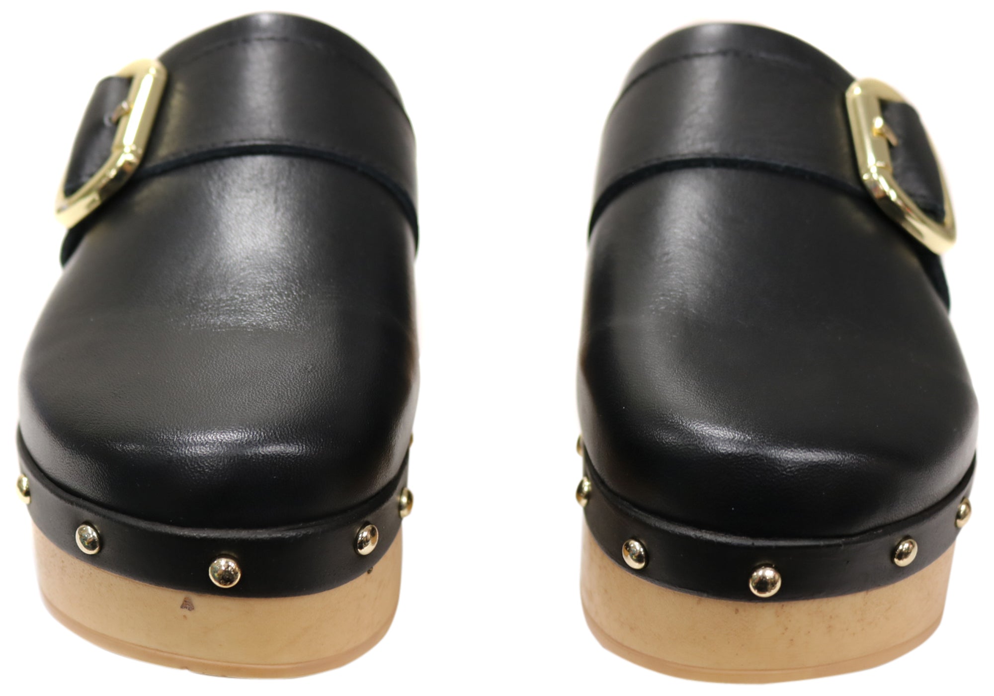 Bottero Jarniya Womens Leather Platform Open Back Shoes Mules