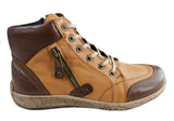 Orizonte Monaco Womens European Comfortable Lace Up Leather Ankle Boots