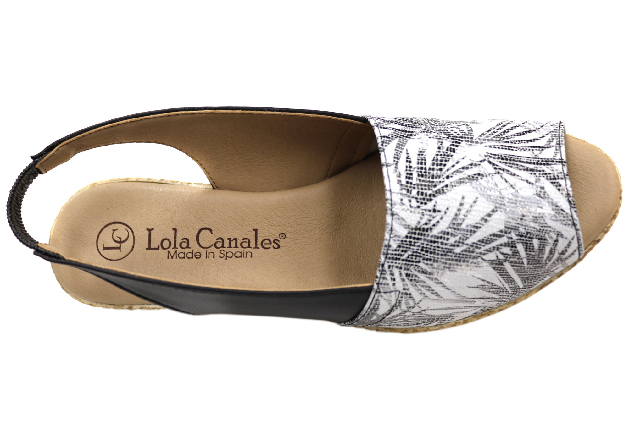 Lola Canales Tropicanna Womens Spanish Leather Wedge Sandals