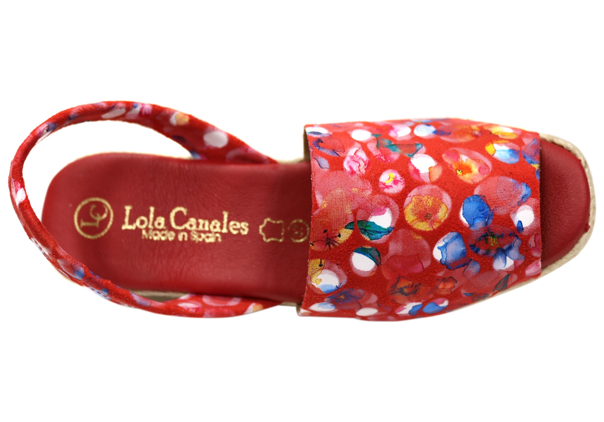 Lola Canales Solute Womens Spanish Leather Wedge Espadrille Sandals