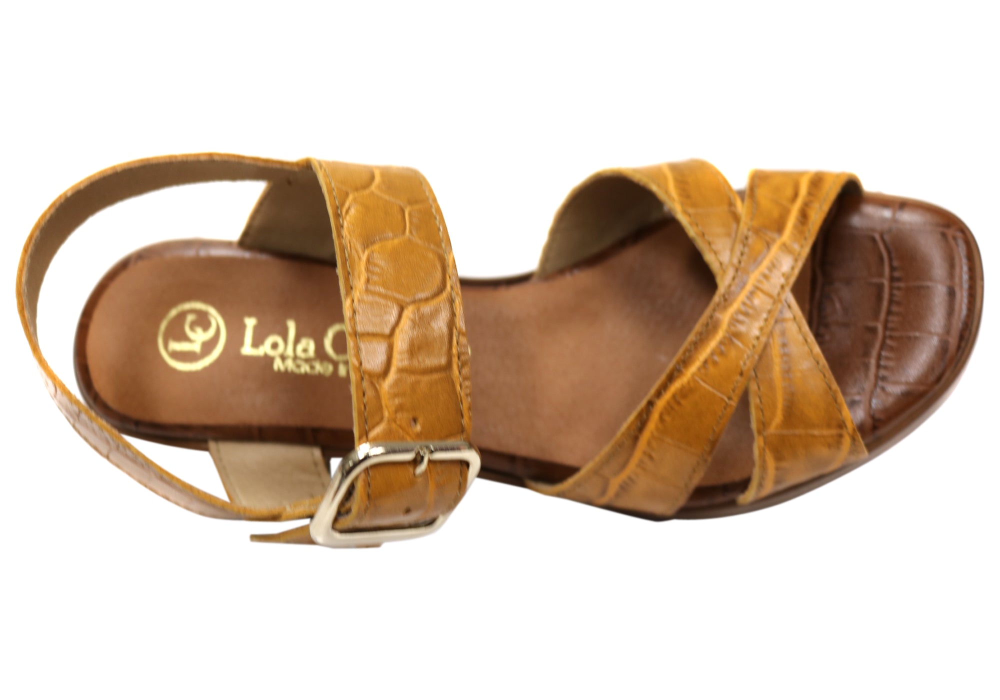 Lola Canales Rose Womens Comfort Leather Sandals Heels Made In Spain