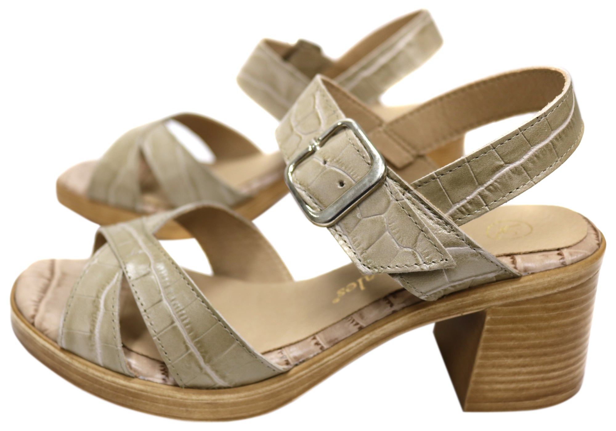 Lola Canales Rose Womens Comfort Leather Sandals Heels Made In Spain
