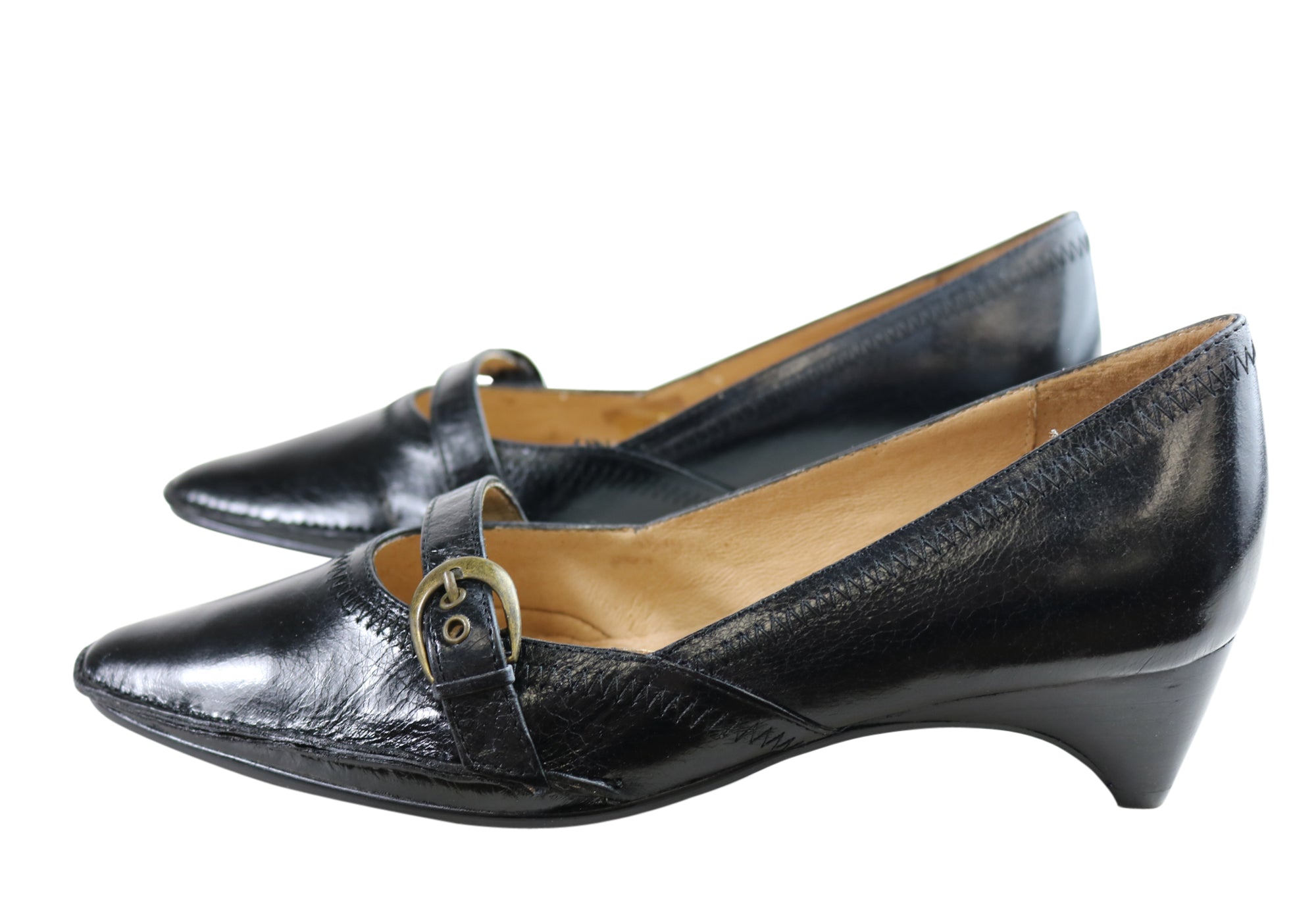 Donna Velenta Tamsin Womens Leather Low Heel Shoes