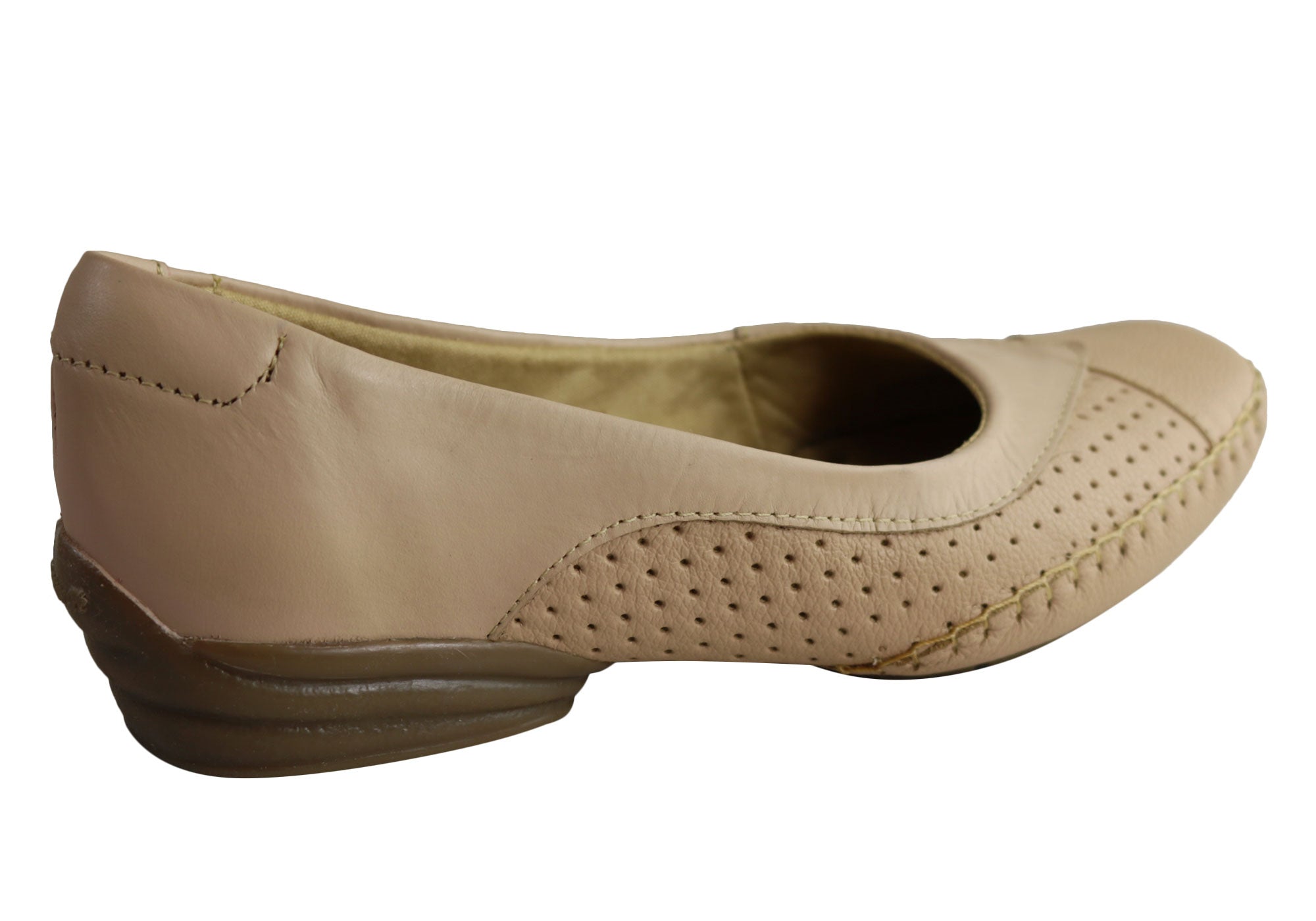 Comfortshoeco Plato Womens Comfort Cushioned Leather Low Heel Shoes