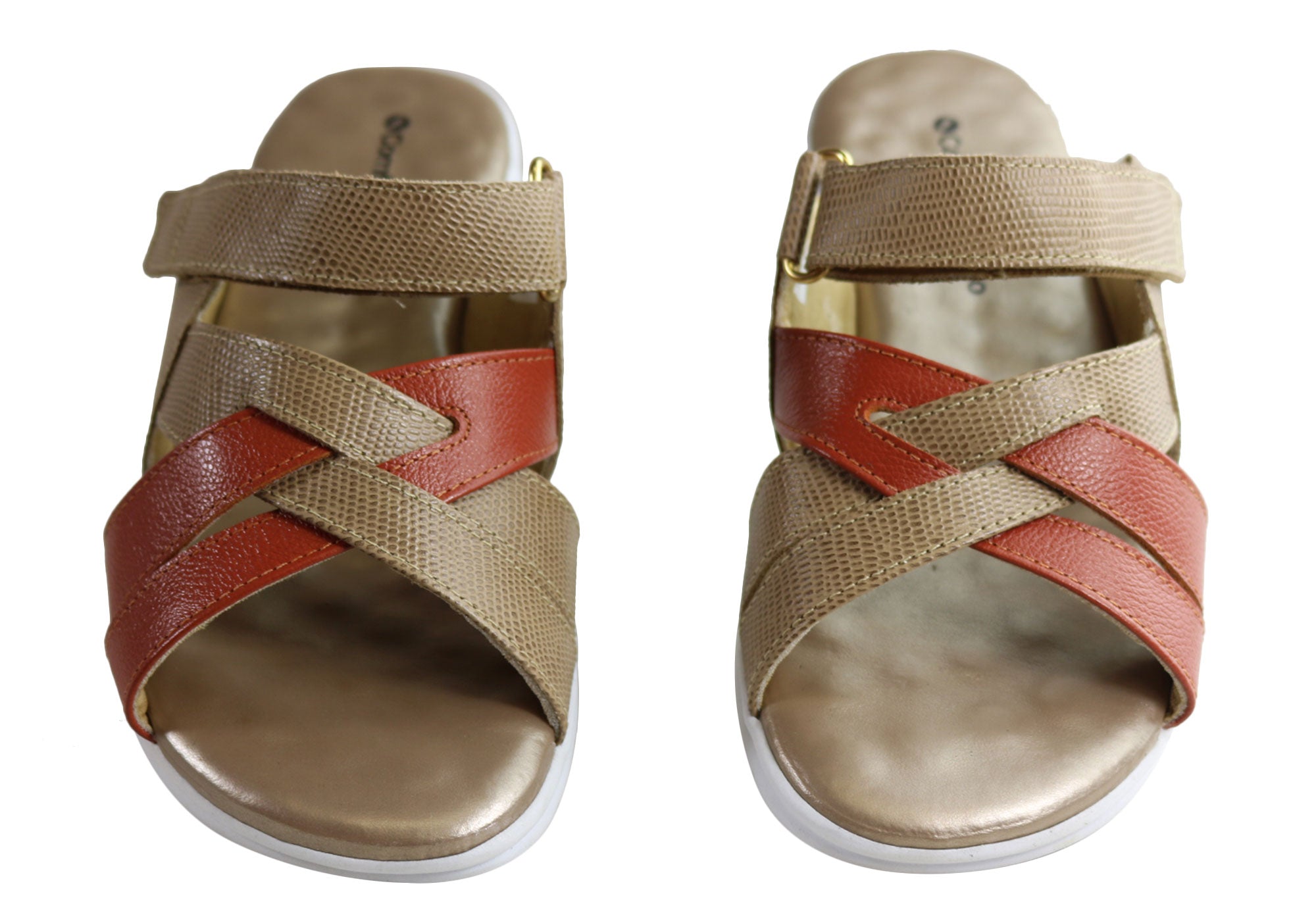 Comfortshoeco Sandy Womens Leather Brazilian Comfort Slides Sandals