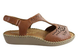 Comfortshoeco Maxine Womens Leather Brazilian Comfortable Sandals