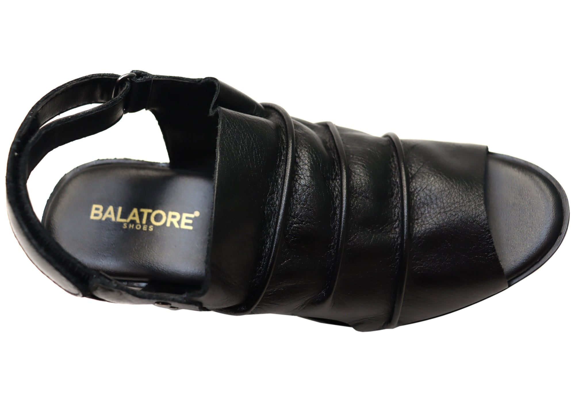 Balatore Cassie Womens Comfortable Brazilian Leather Mid Heel Sandals