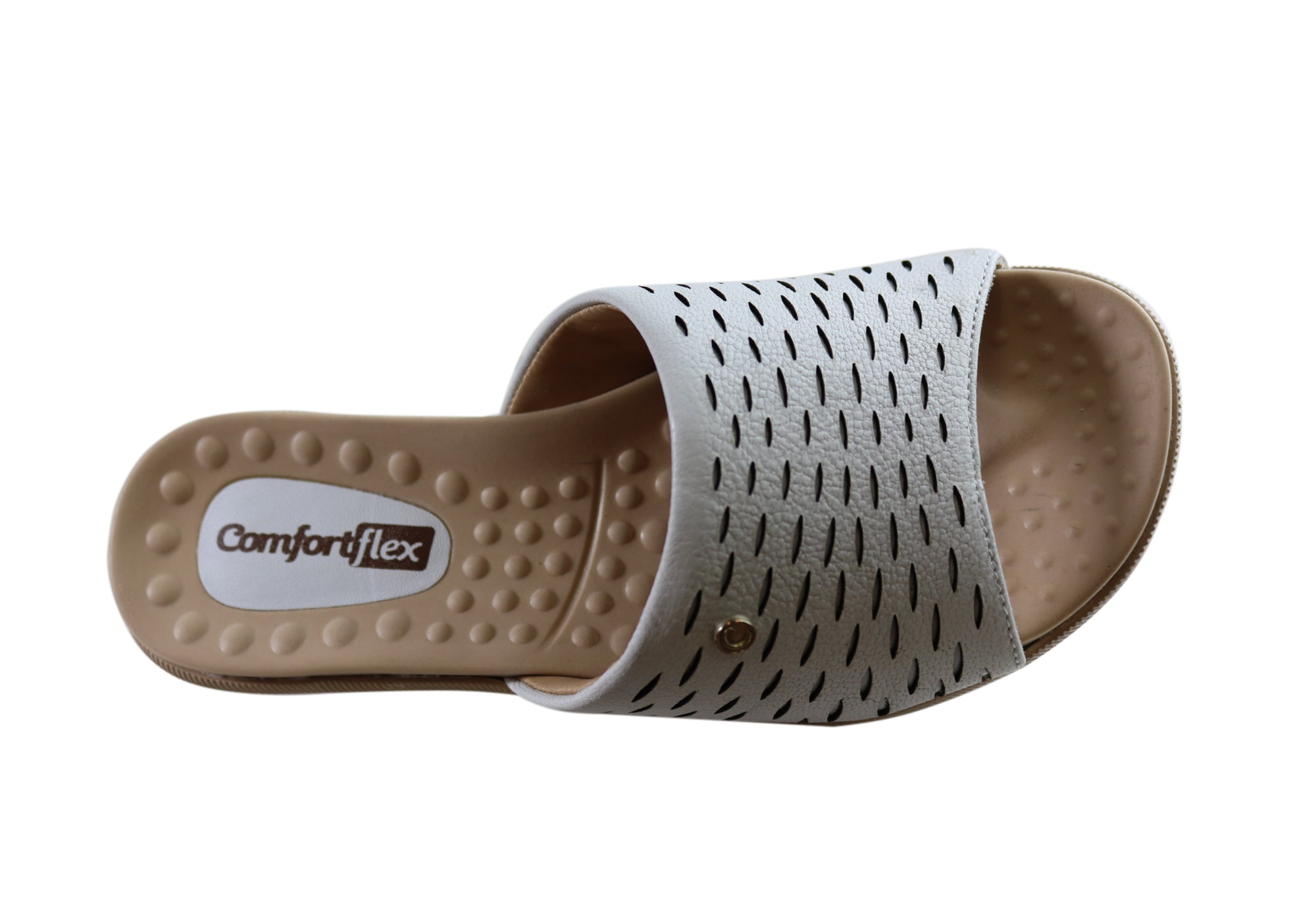 Comfortflex Denise Womens Leather Slides Sandals Made In Brazil
