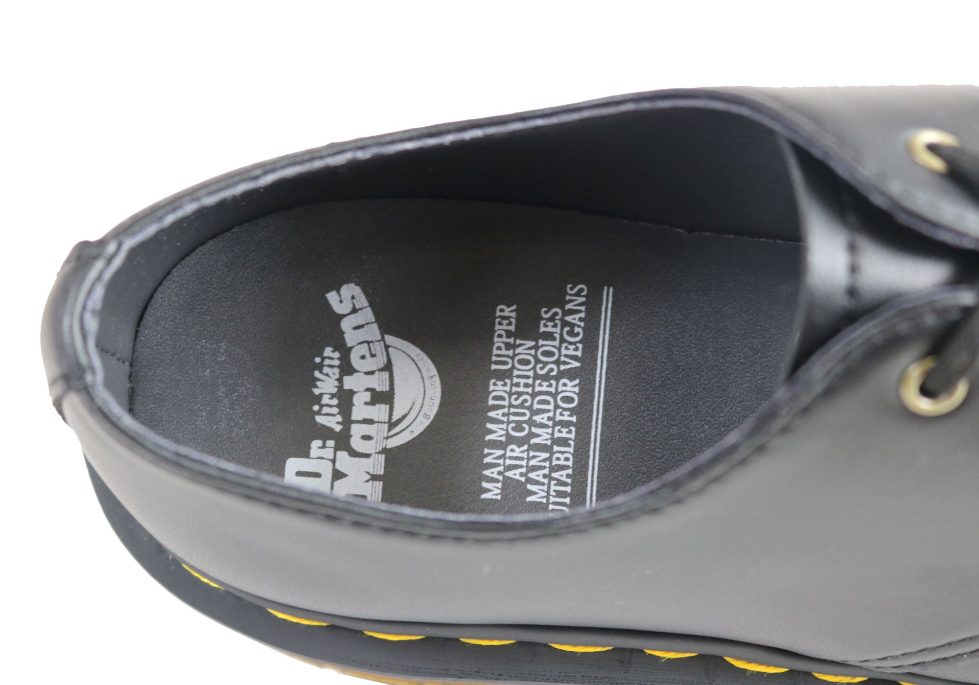Dr Martens Vegan 1461 3 Eye Black Lace Up Shoes Brand House Direct