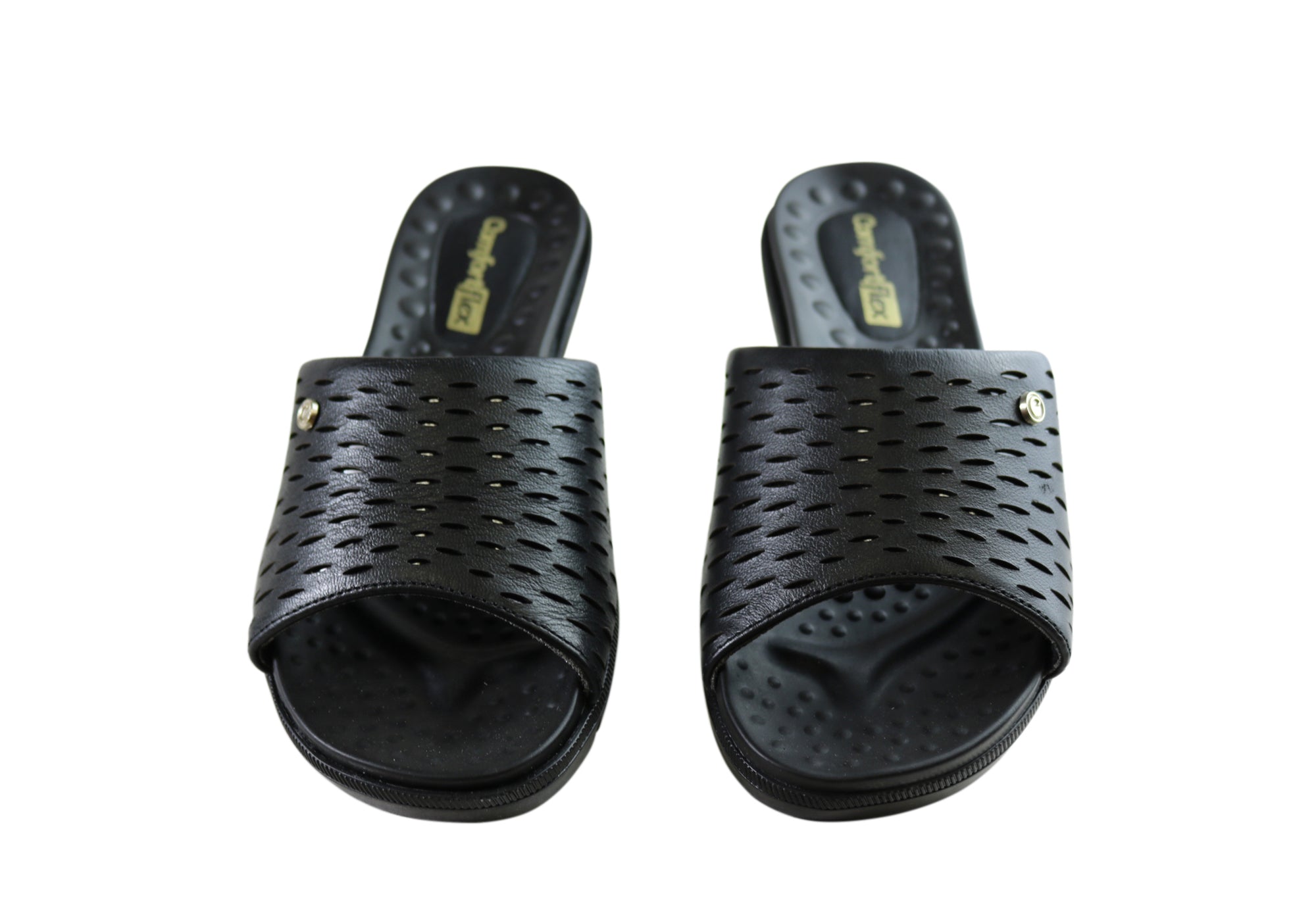 Comfortflex Denise Womens Leather Slides Sandals Made In Brazil