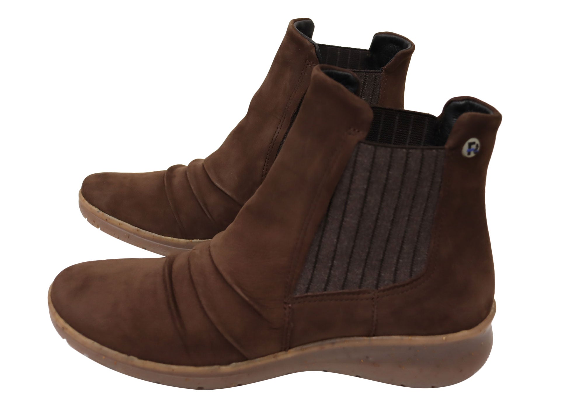 Flex & Go Eboni Womens Comfortable European Leather Ankle Boots
