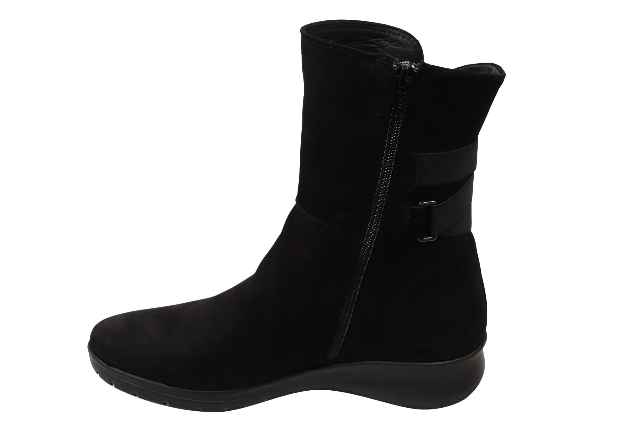 Flex & Go Jacinta Womens Comfortable European Leather Mid Calf Boots