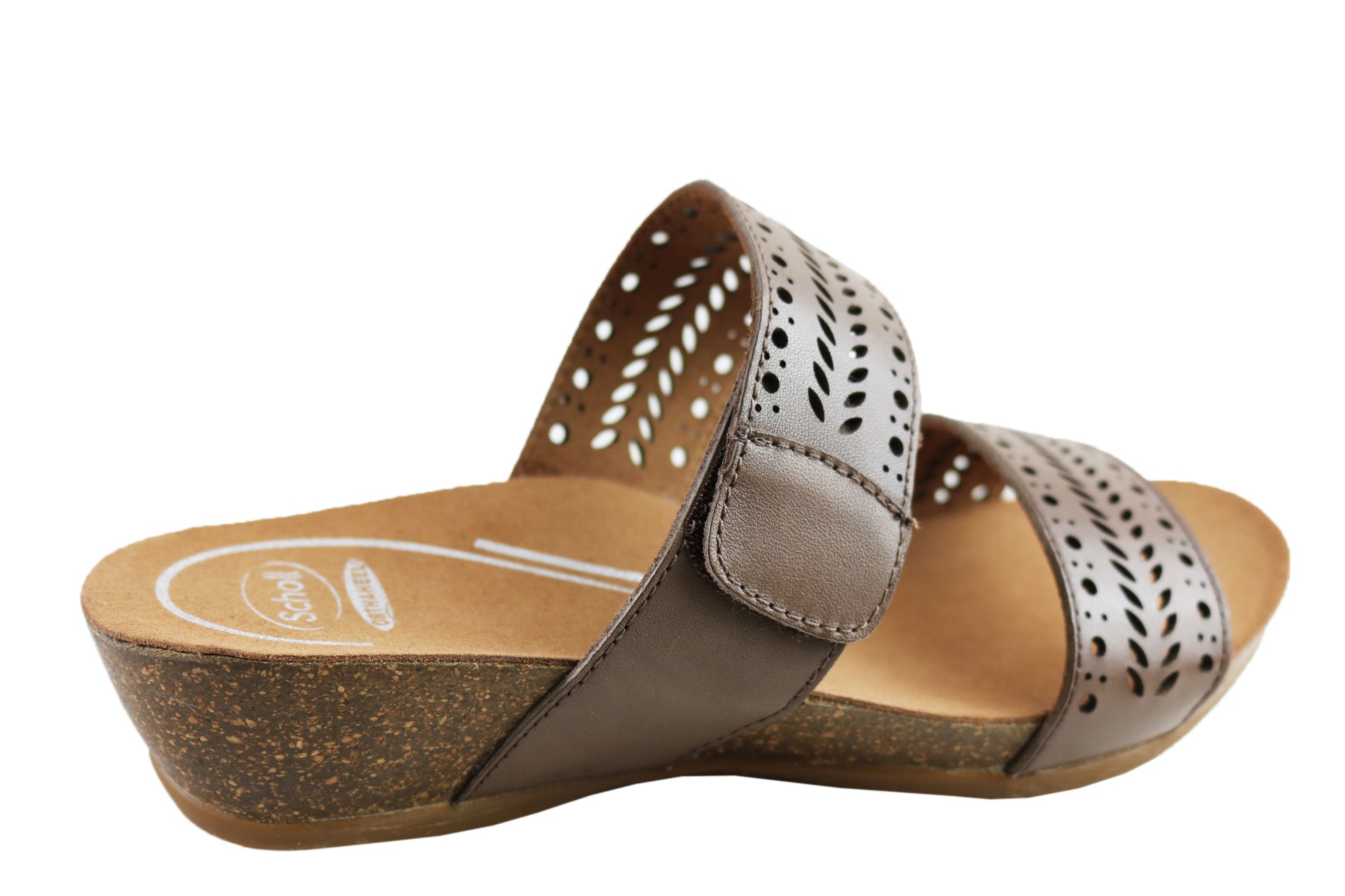 Scholl Orthaheel Jamee Womens Comfortable Leather Slides Sandals