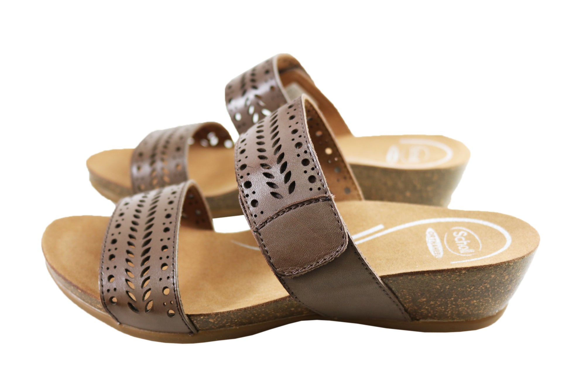 Scholl Orthaheel Jamee Womens Comfortable Leather Slides Sandals