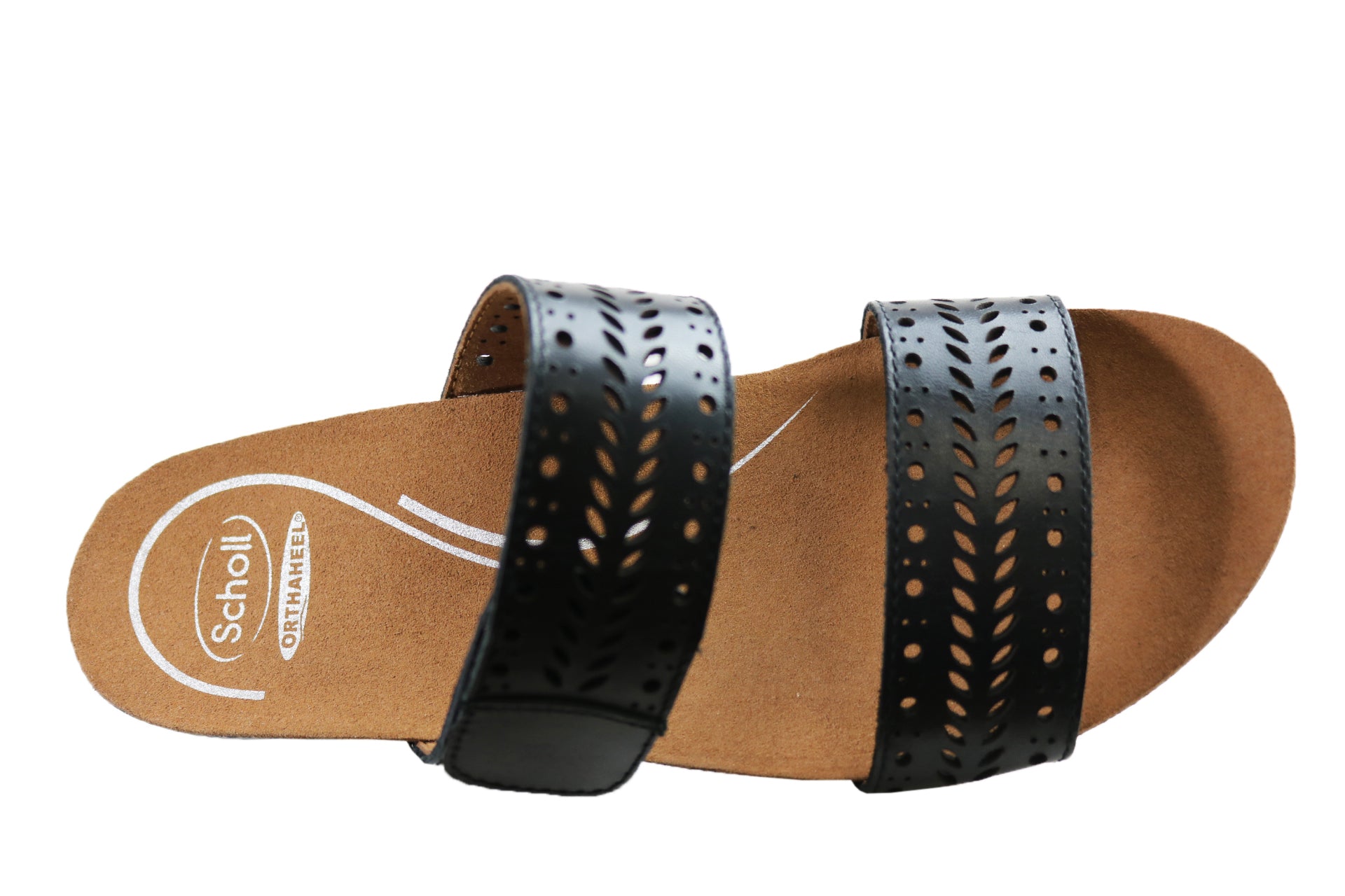 Scholl Orthaheel Jamee Womens Comfortable Leather Slides Sandals