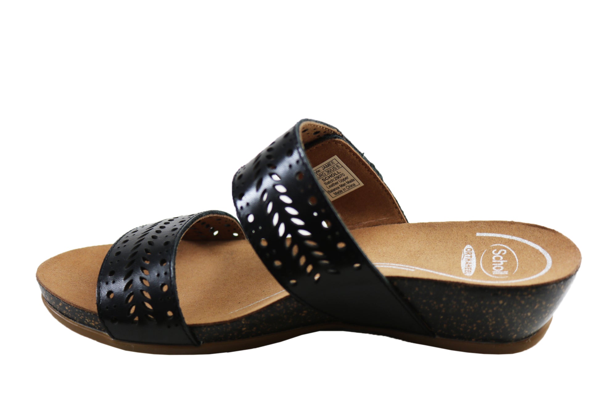Scholl Orthaheel Jamee Womens Comfortable Leather Slides Sandals