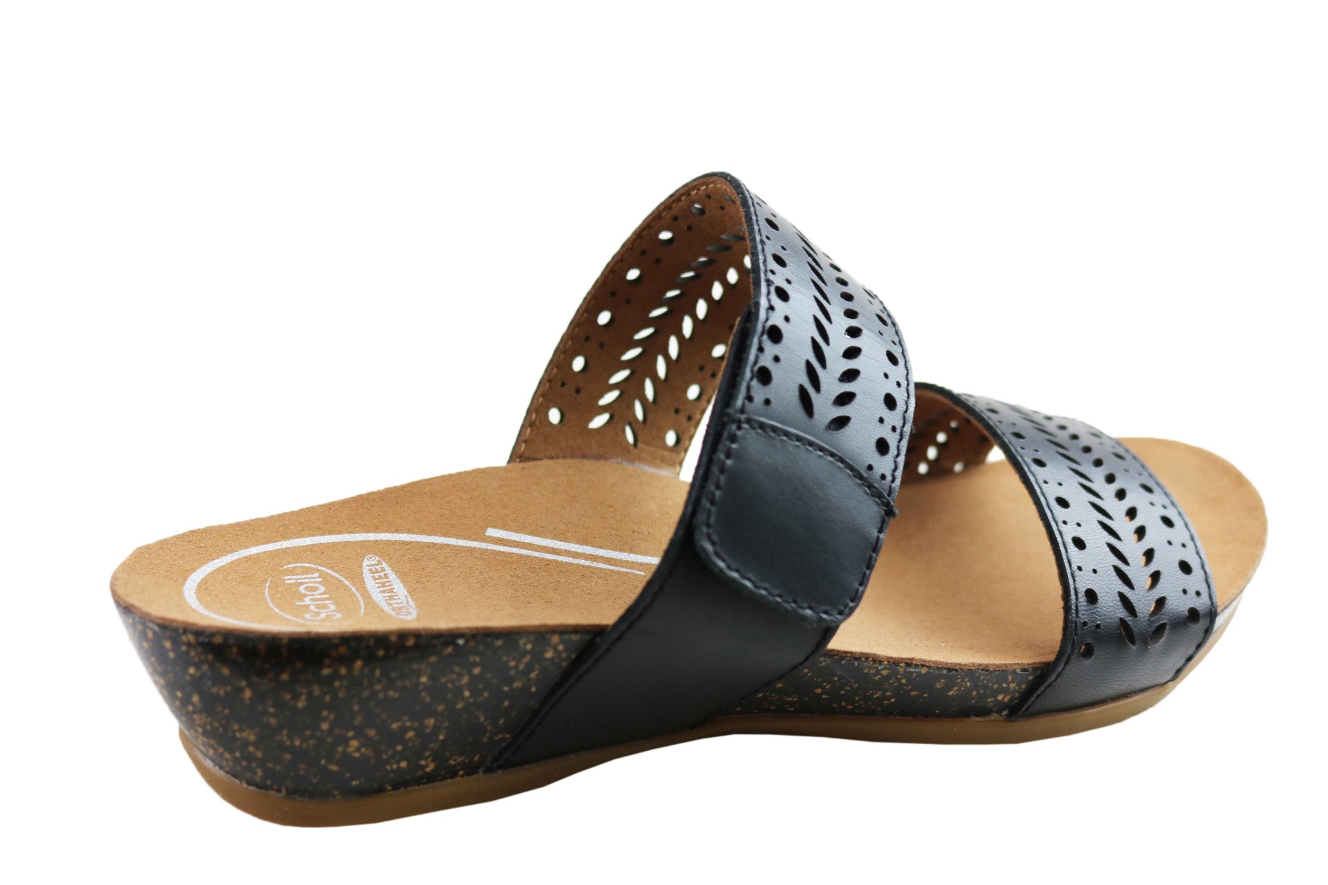 Scholl Orthaheel Jamee Womens Comfortable Leather Slides Sandals