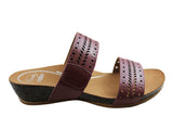 Scholl Orthaheel Jamee Womens Comfortable Leather Slides Sandals