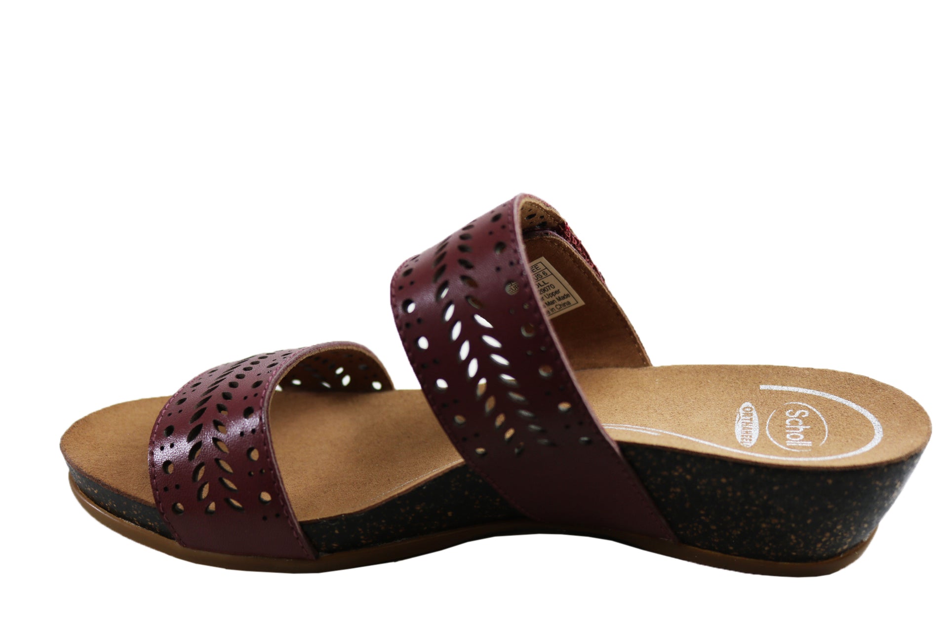 Scholl Orthaheel Jamee Womens Comfortable Leather Slides Sandals
