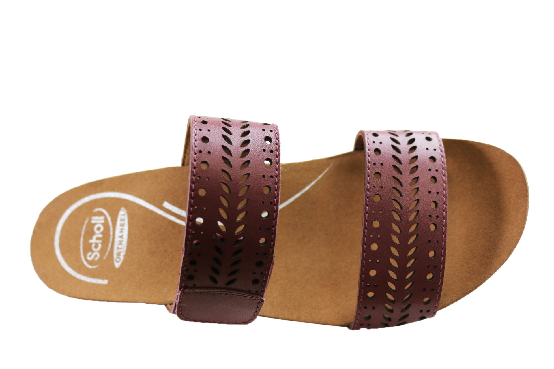 Scholl Orthaheel Jamee Womens Comfortable Leather Slides Sandals