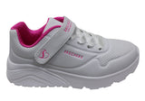 Skechers Girls Kids Uno Lite Comfortable Slip On Memory Foam Shoes