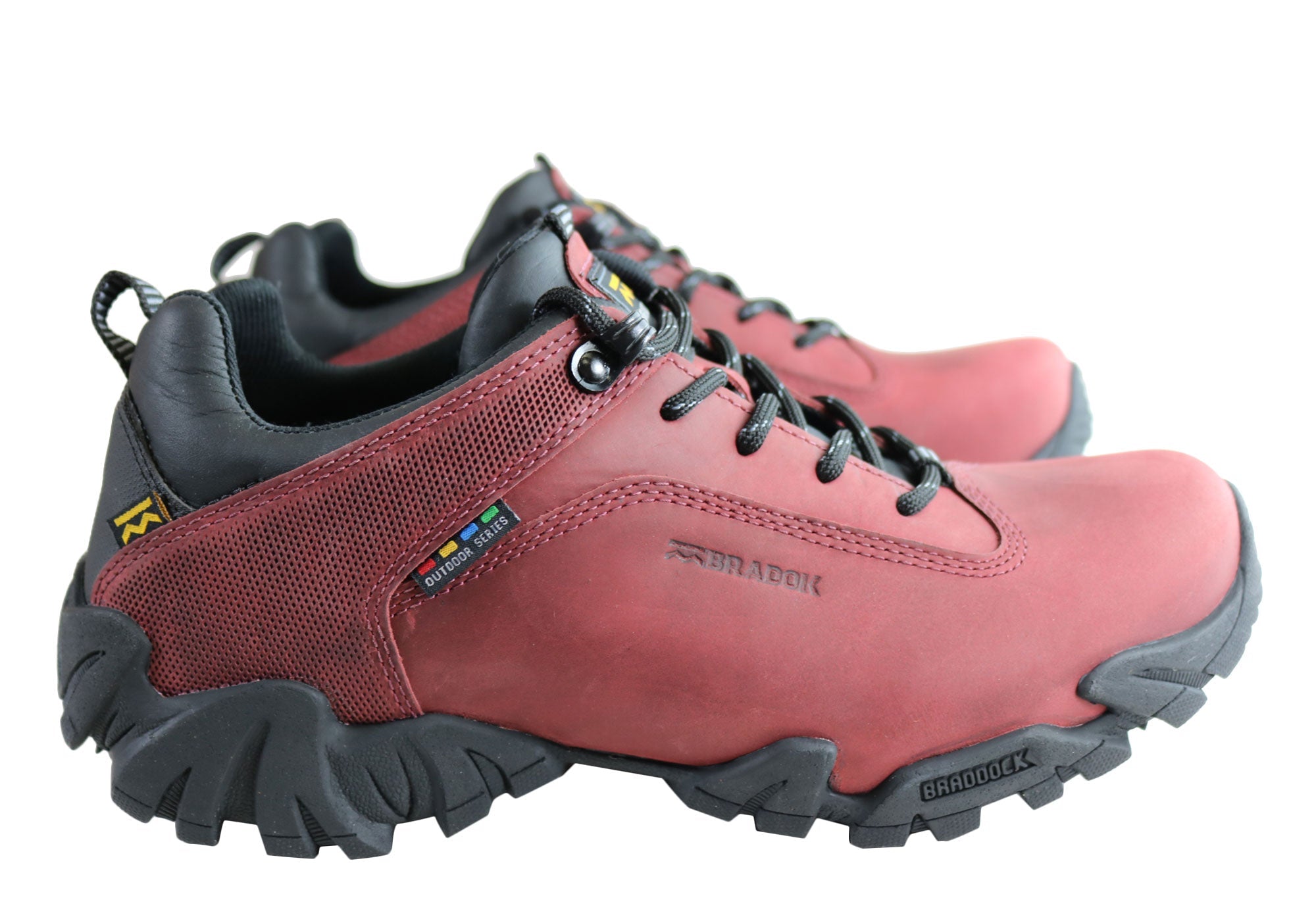 Bradok Krakatoa Mens Comfort Leather Hiking Shoes Made In Brazil